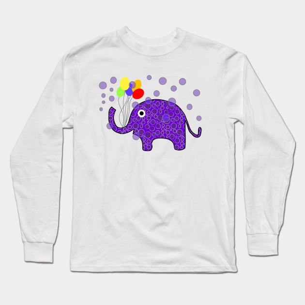 ELEPHANT Celebration Long Sleeve T-Shirt by SartorisArt1